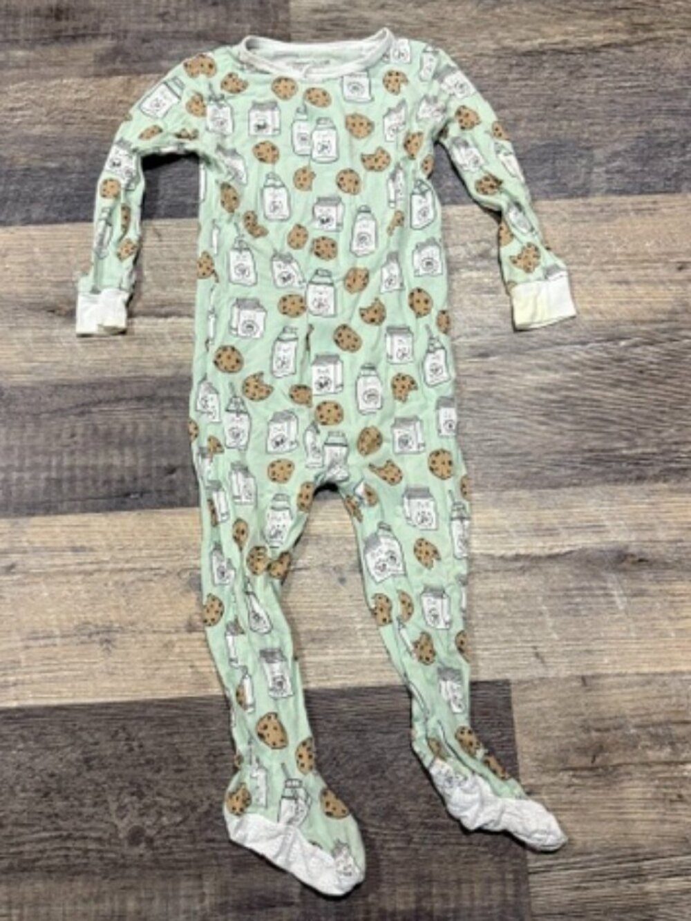 Magnetic Me 12-18 Months Footie Pajamas Cookies & Milk Print
